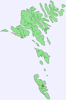 Oravik on Faroe map.png