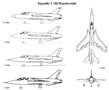 Republic F-105 variants drawings.png