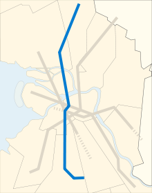 Strecke der Linie 2 (Metro Sankt Petersburg)