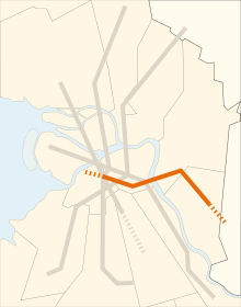 Strecke der Linie 4 (Metro Sankt Petersburg)