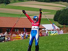 Zuzana Gardavská nach der Super-Kombination bei der WM 2009