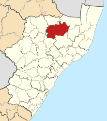 Map of KwaZulu-Natal with Abaqulusi highlighted (2011).svg