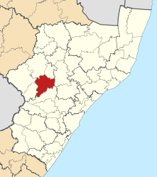 Map of KwaZulu-Natal with Umtshezi highlighted (2011).svg