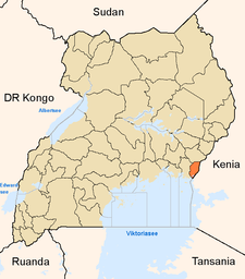Lage von Busia innerhalb Ugandas