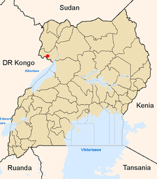 Lage von Kaya innerhalb Ugandas