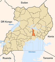 Lage von Kayunga innerhalb Ugandas