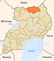 Lage von Kitgum innerhalb Ugandas
