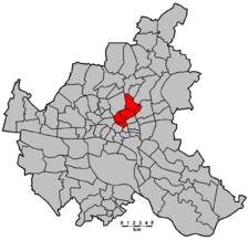 Karte: Lage des Wahlkreises Barmbek-Uhlenhorst-Dulsberg in Hamburg.