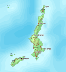 Landkarte Karpathos