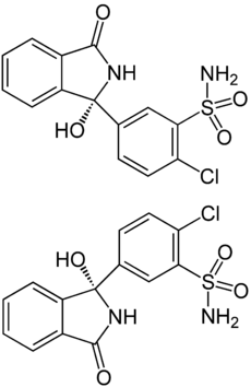 Struktur von Chlortalidon-Enantiomere