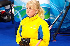 Anette Norberg bei den Olympischen Winterspielen 2010 in Vancouver