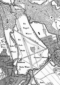 Das Kuhburger Wasser auf einem Stadtplan von 1867.