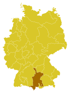 Karte Bistum Augsburg