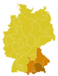 Karte der Kirchenprovinz München und Freising