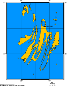 Karte der BelcherinselnMercator-Projektion