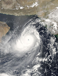 Zyklon vor der arabischen Halbinsel