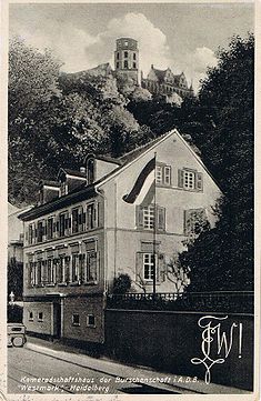 Das Haus der Burschenschaft i.A.D.B. Westmark in der Hauptstraße 244 in Heidelberg. Das Haus befindet sich heute im Besitz des Corps Thuringia.