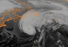 Hurrikan Debby über dem atlantischen Ozean.