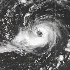 Hurrikan Vince am 9. Oktober 14:23 UTC