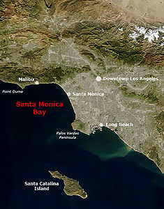 Die Palos-Verdes-Halbinsel im Großraum Los Angeles sowie als südliche Begrenzung der Santa Monica Bay