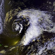 Satellitenbild des Sturmes vom 22. April