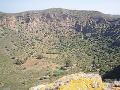Blick auf die Caldera in Richtung Süd-Südost (2010).