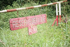 Eingangschild Wildreservat Dja beim ECOFAC Büro (Somalomo)