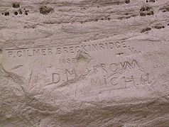 Inschrift von P. Gilmer Breckinridge aus dem Jahr 1859