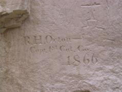 Inschrift von R.H. Orton aus dem Jahr 1866