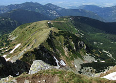 Blick vom Ďumbier, dem höchsten Berg der Niederen Tatra aus