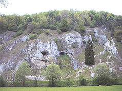 Felsformationen an der Nordseite des Lautertals