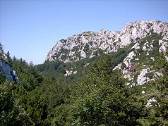 Berghütte unterhalb des Gipfels des Risnjak
