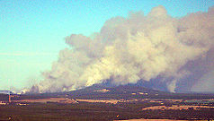 Feuer im Jahr 2007 vom Mount Barker gesehen