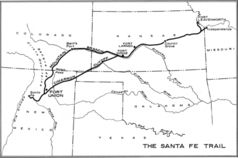 Lage des Forts am Santa Fe Trail