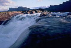 Der Wasserfall Stora Sjöfallet