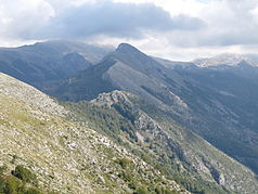 Blick auf den Gebirgszug Jablanica