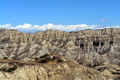 Badlands im Waschlowani-Nationalpark