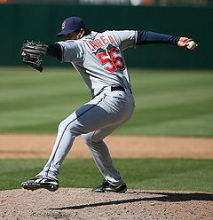 Fernando Cabrera in einem Spiel für die Cleveland Indians