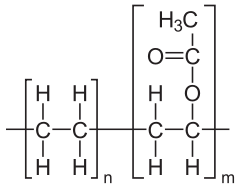 Strukturformel von Ethylenvinylacetat