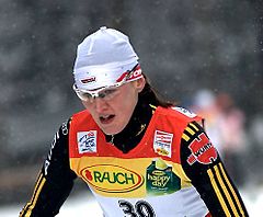 Denise Herrmann während der Tour des Ski 2010