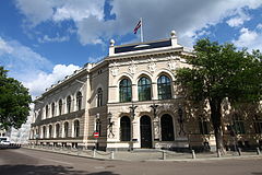 Gebäude der lettischen Zentralbank in Riga