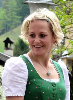 Martina Beck bei der Verabschiedung in Mittenwald, Mai 2010
