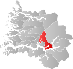 Lage der Kommune in der Provinz Sogn og Fjordane