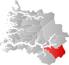 Lage der Kommune in der Provinz Sogn og Fjordane