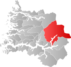 Lage der Kommune in der Provinz Sogn og Fjordane