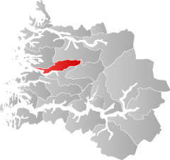 Lage der Kommune in der Provinz Sogn og Fjordane