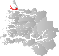 Lage der Kommune in der Provinz Sogn og Fjordane