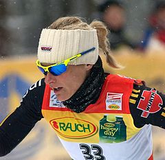 Claudia Nystad während der Tour des Ski 2010