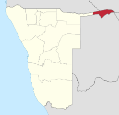Karte Caprivi in Namibia