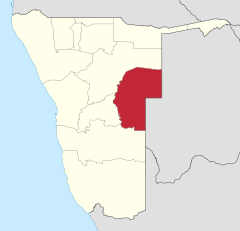 Karte Omaheke in Namibia